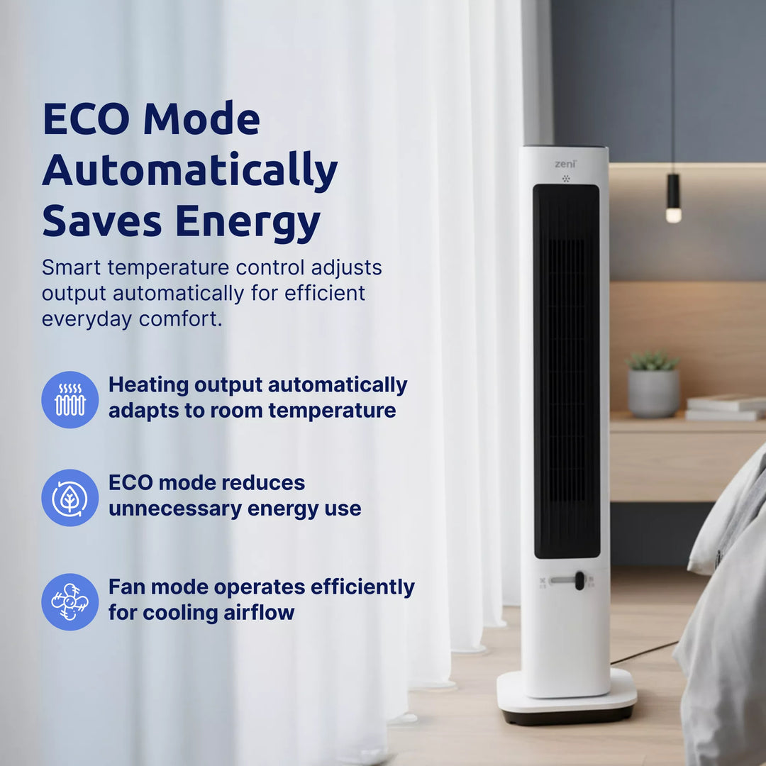 ZH/201 — Zeni All-Season™ Tower 2200W (Heater + Fan Combo)