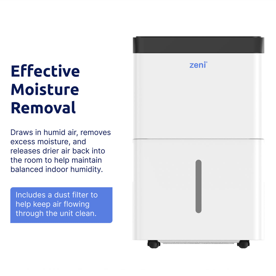 ZD/120 — Zeni DryPure™ 20L Dehumidifier with UV-C Technology (Medium Rooms)