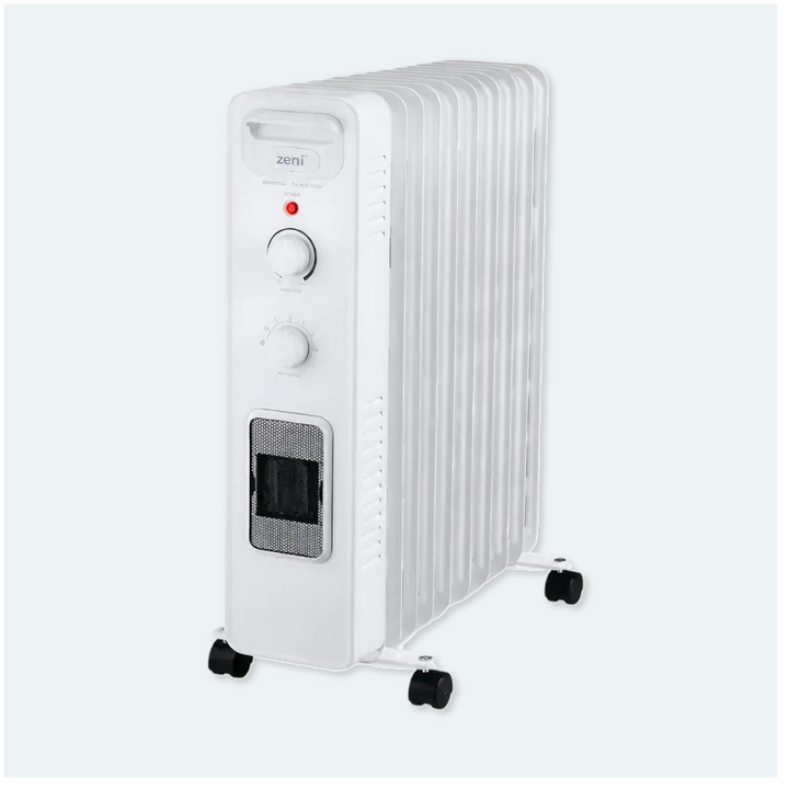 ZO/100 — Zeni HeatCore™ 11-Fin Hybrid Oil Radiator + PTC Fan