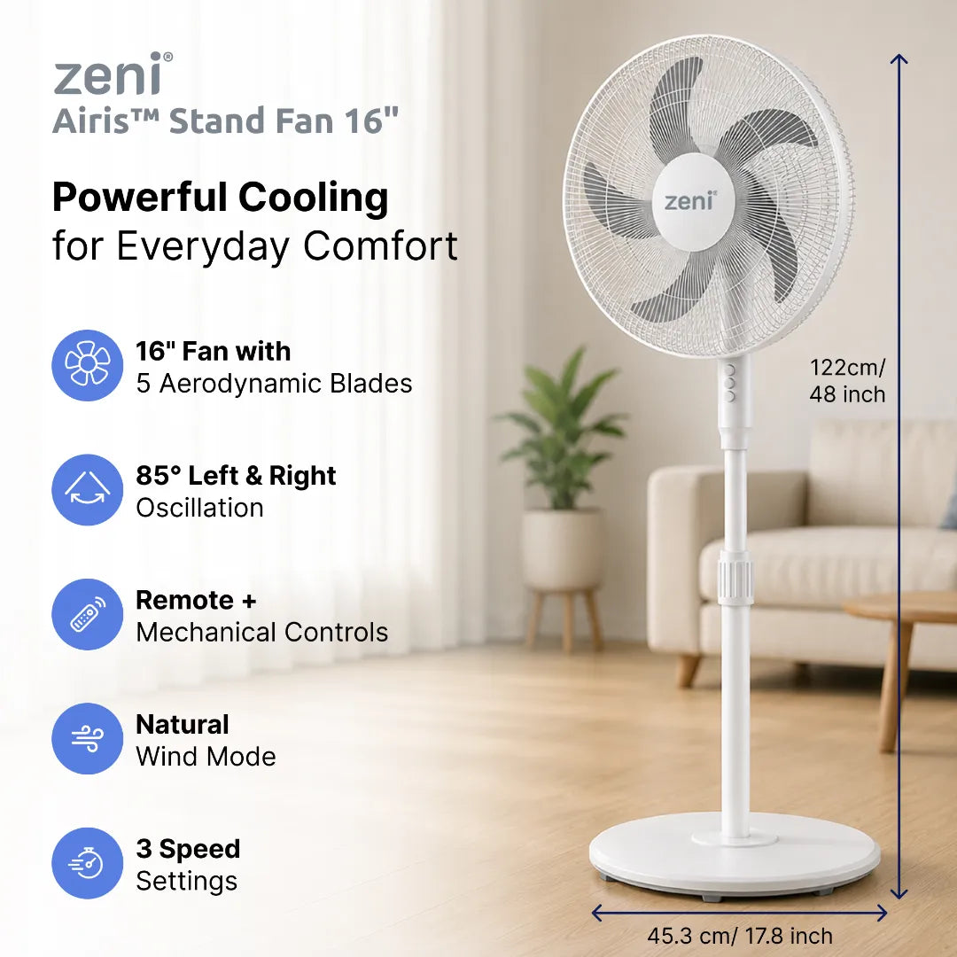 ZF/401 - Zeni Airis™ Stand Fan 16-Inch