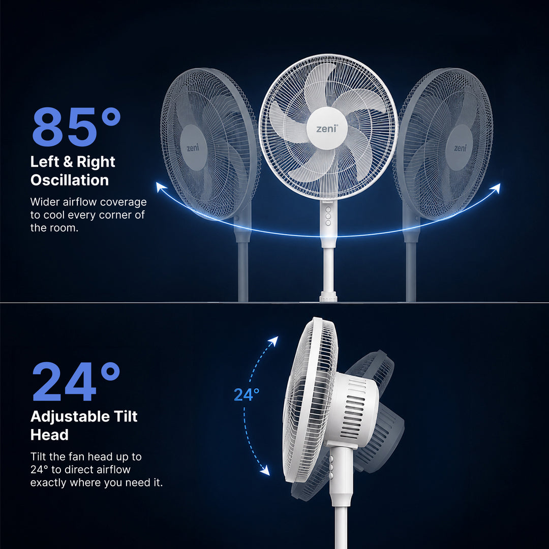 ZF/401 - Zeni Airis™ Stand Fan 16-Inch