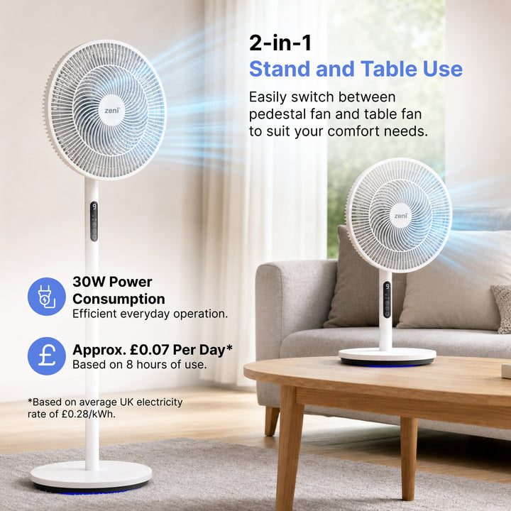 ZF/402 - Zeni Airis™ Flex DC Dual Stand Fan